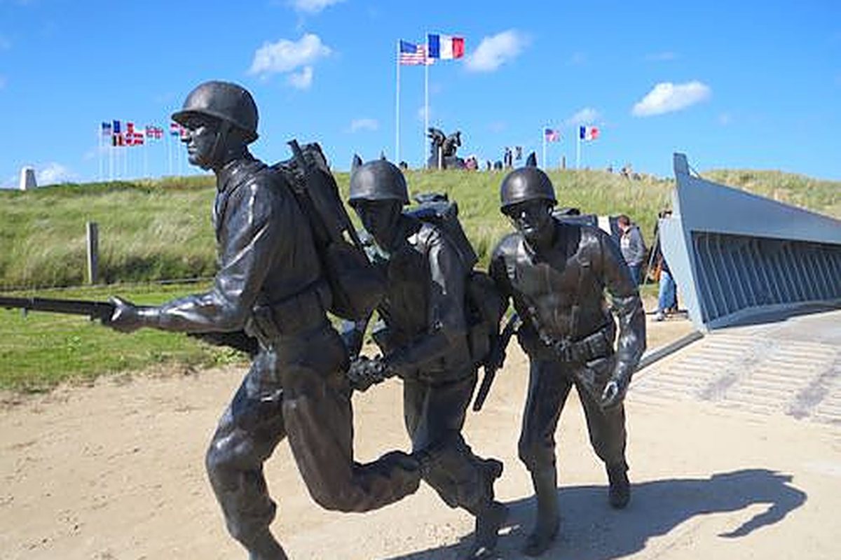 Normandy D-Day Beaches, a D-Day memorial on the Normandy landing beaches