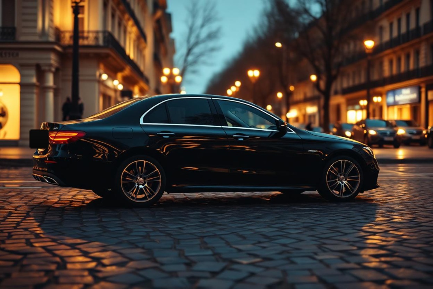 Mercedes E-Class private CDG airport transfer to Paris